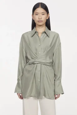Sale Rodebjer Almond Peach Twill Shirt