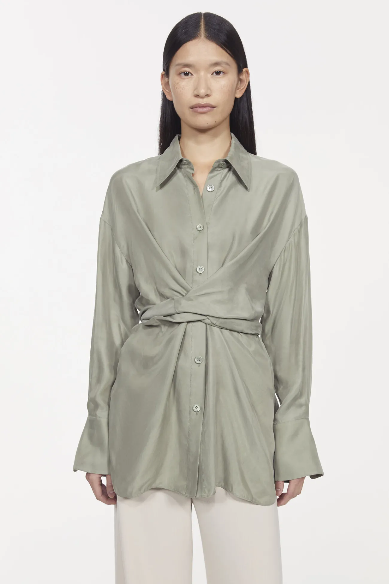 Sale Rodebjer Almond Peach Twill Shirt