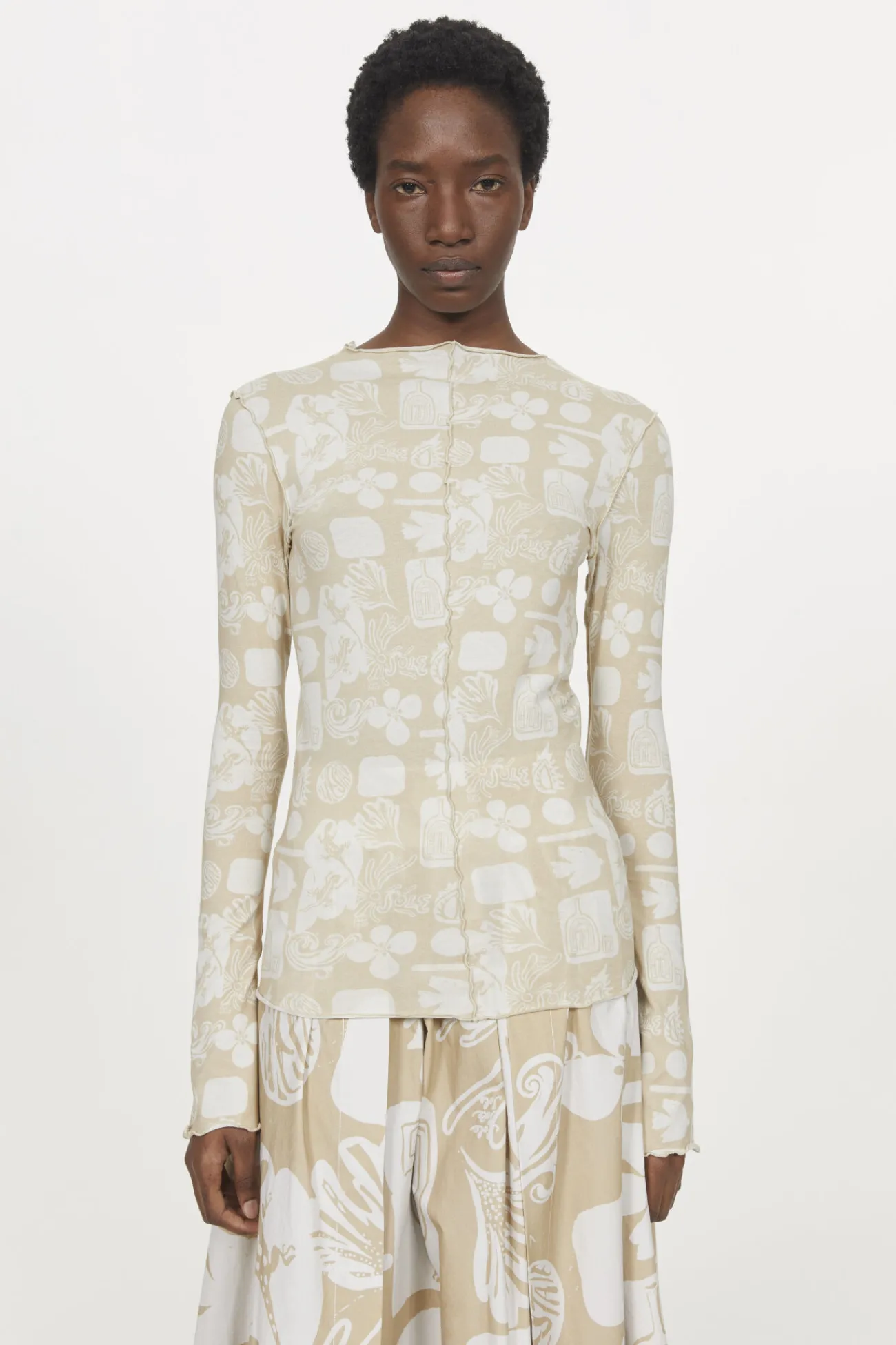 New Rodebjer Columbina Sketchbook Jersey Top