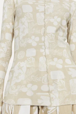 New Rodebjer Columbina Sketchbook Jersey Top