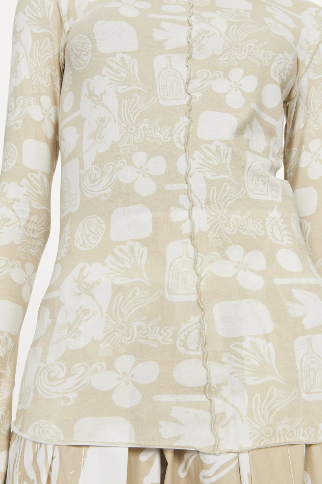 New Rodebjer Columbina Sketchbook Jersey Top