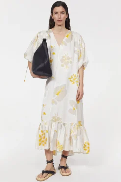 Rodebjer Dakota Leaf Hammered Dress