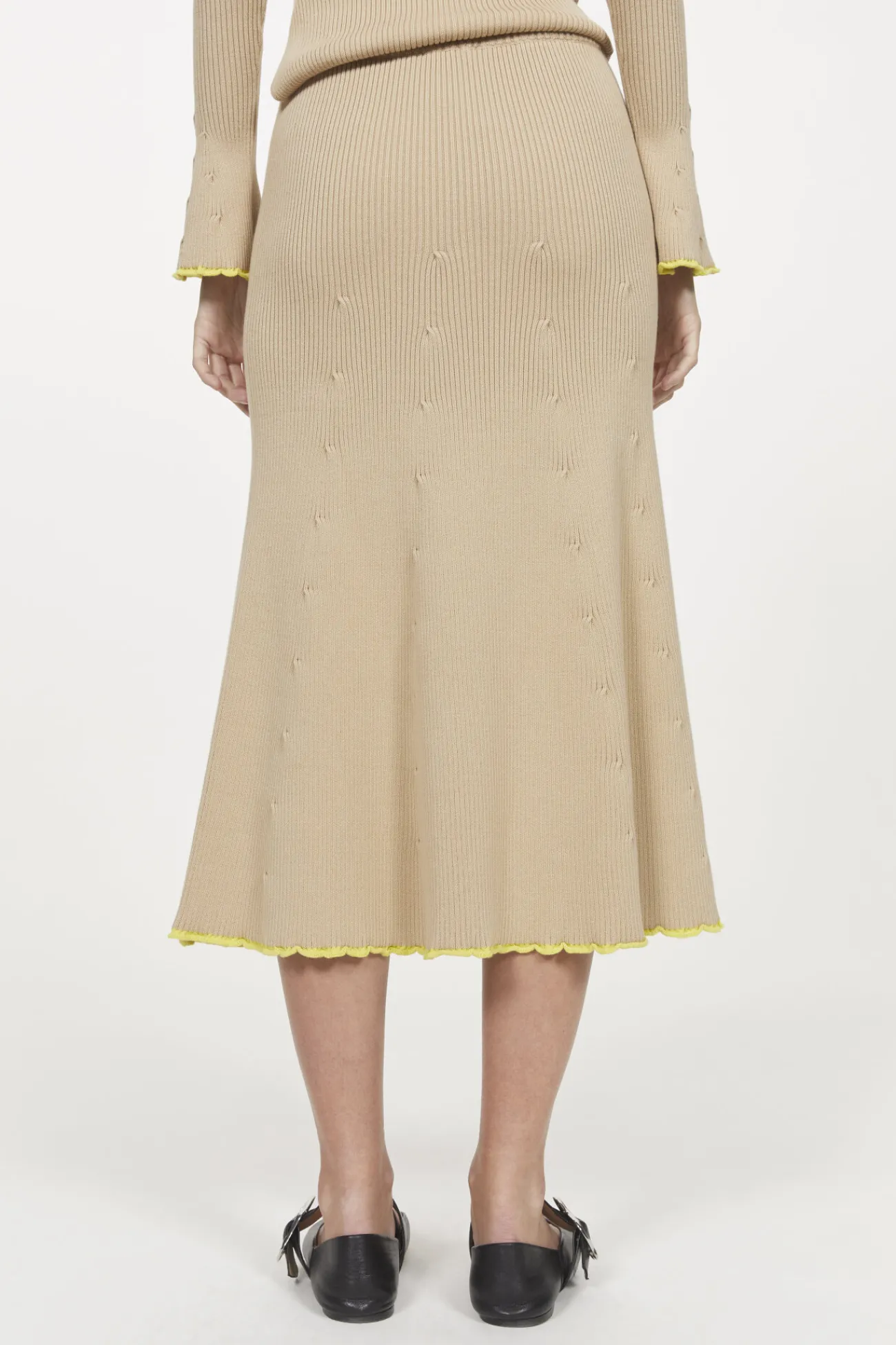 Online Rodebjer Fly Rib Knitted Skirt